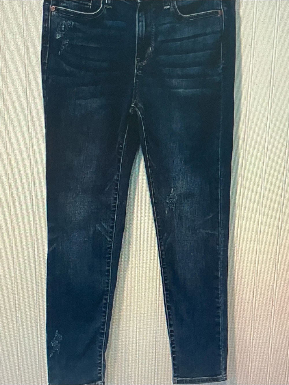 Judy Blue Dark Indigo Skinny Jeans with Subtle Distressing